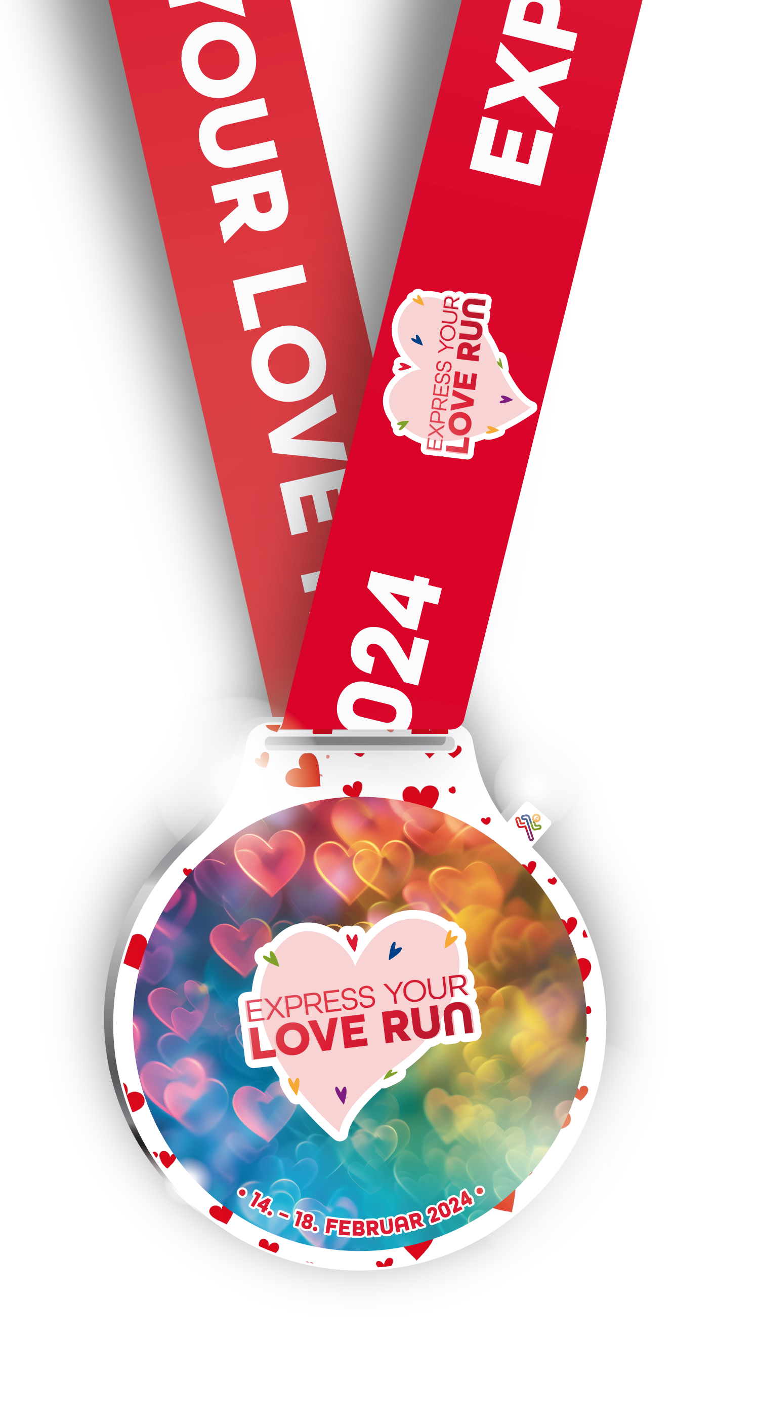 Medaille "Express Your Love Run" (2024) Laufen macht glücklich