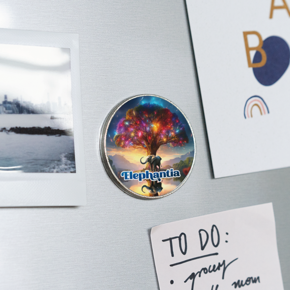 Runder Kühlschrankmagnet - weiß
