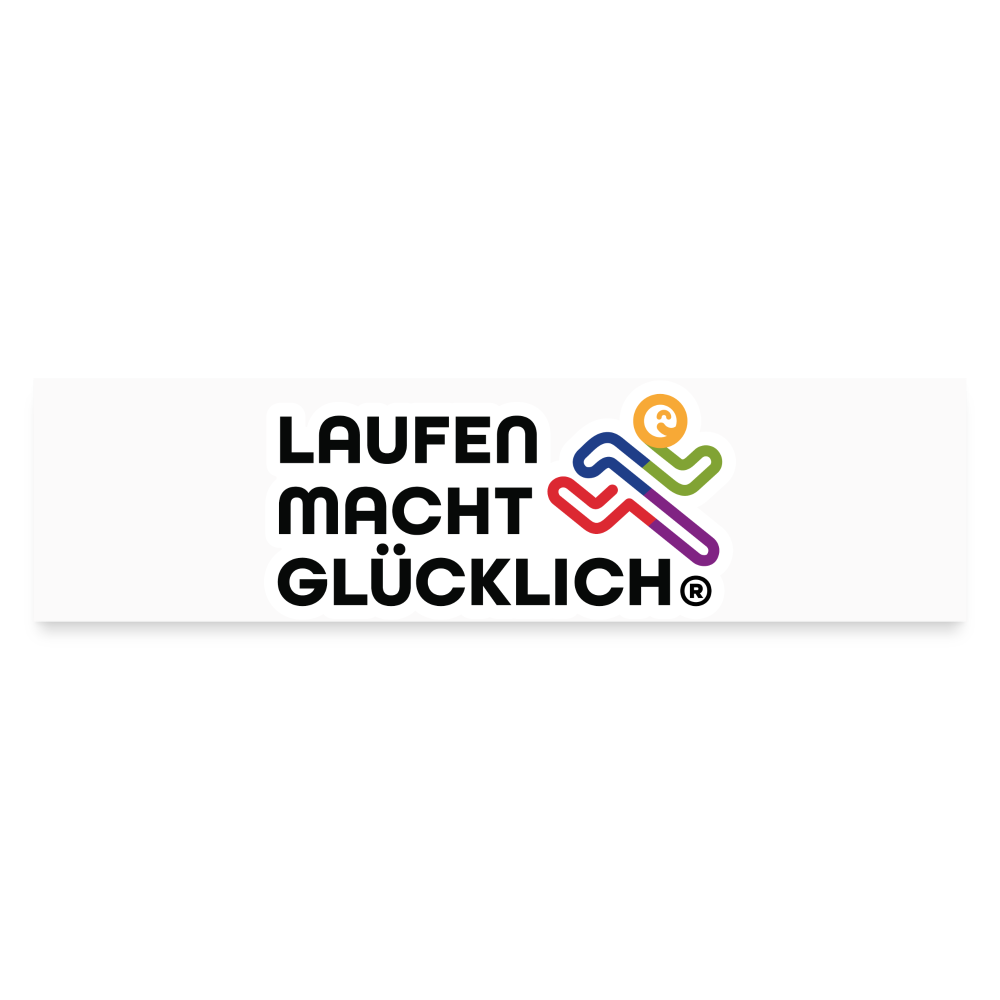Laufen macht glücklich Auto-Aufkleber - Mattweiß