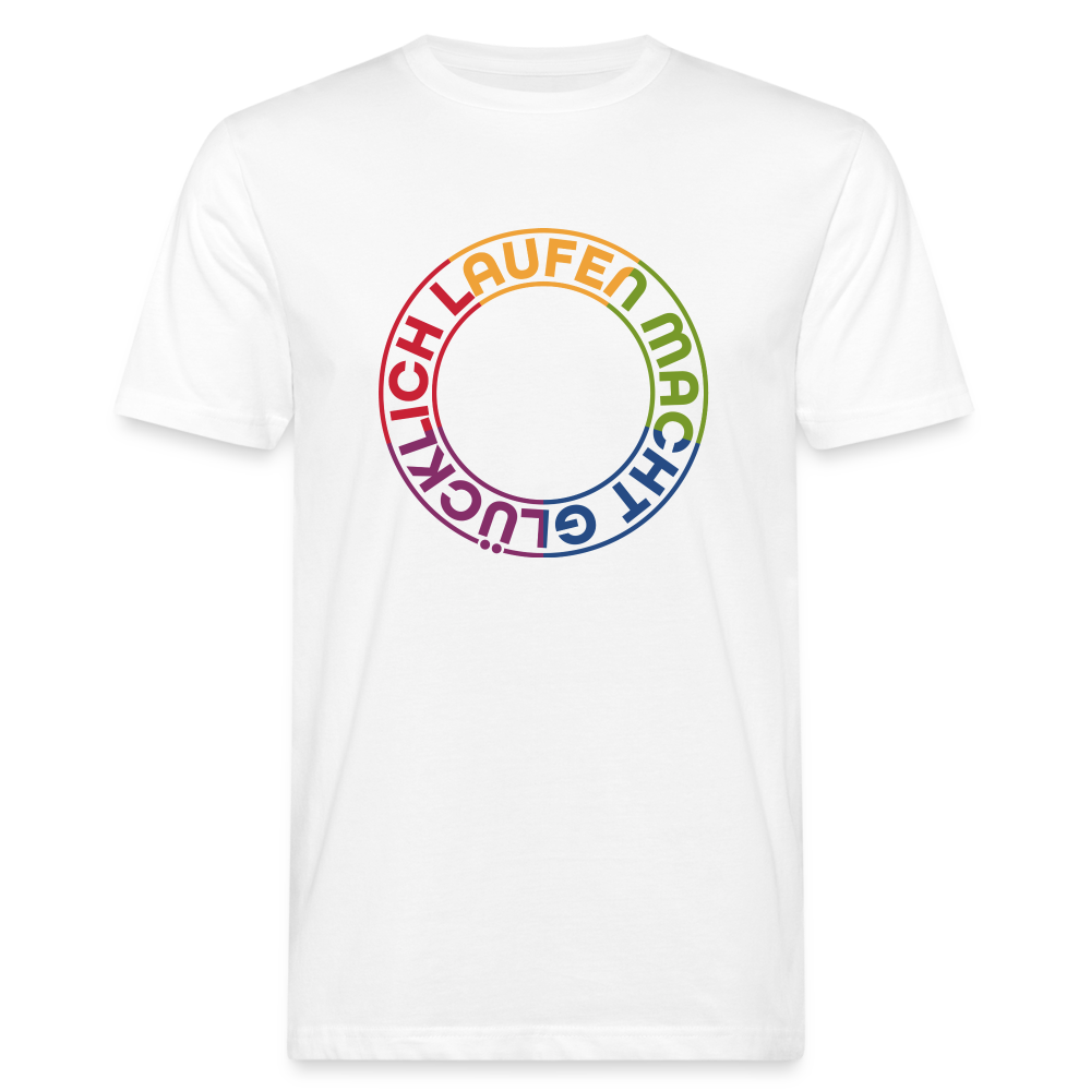 Laufen macht glücklich Run Männer Bio-T-Shirt - weiß