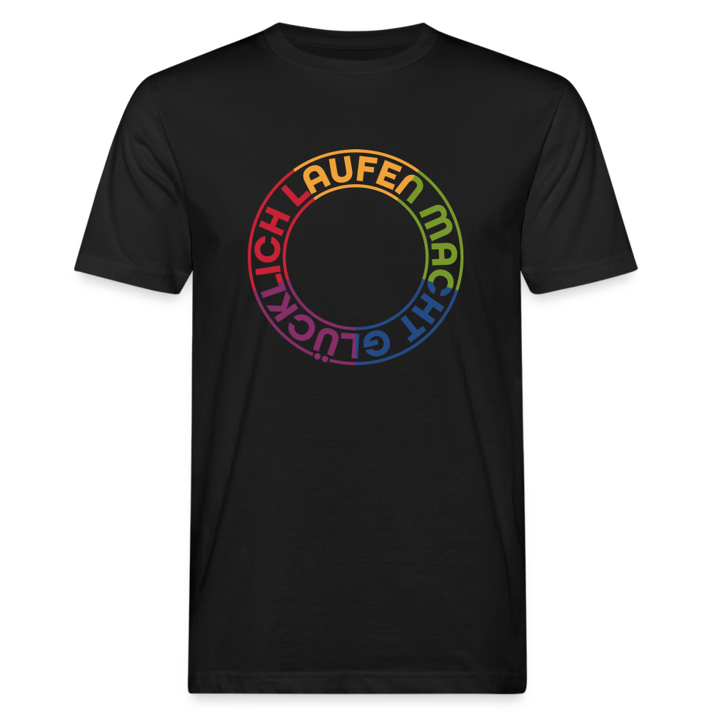Laufen macht glücklich Run Männer Bio-T-Shirt - Schwarz