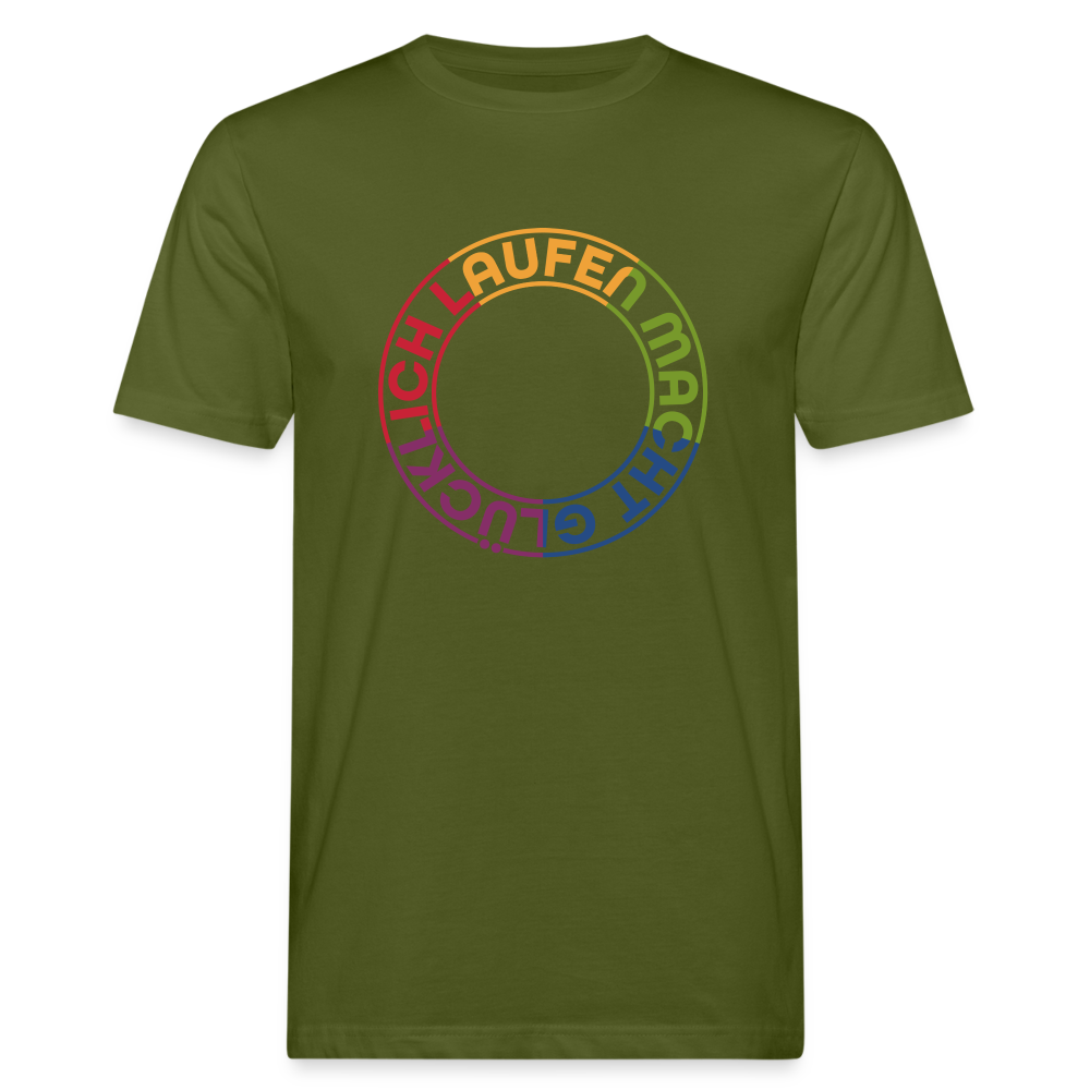 Laufen macht glücklich Run Männer Bio-T-Shirt - Moosgrün