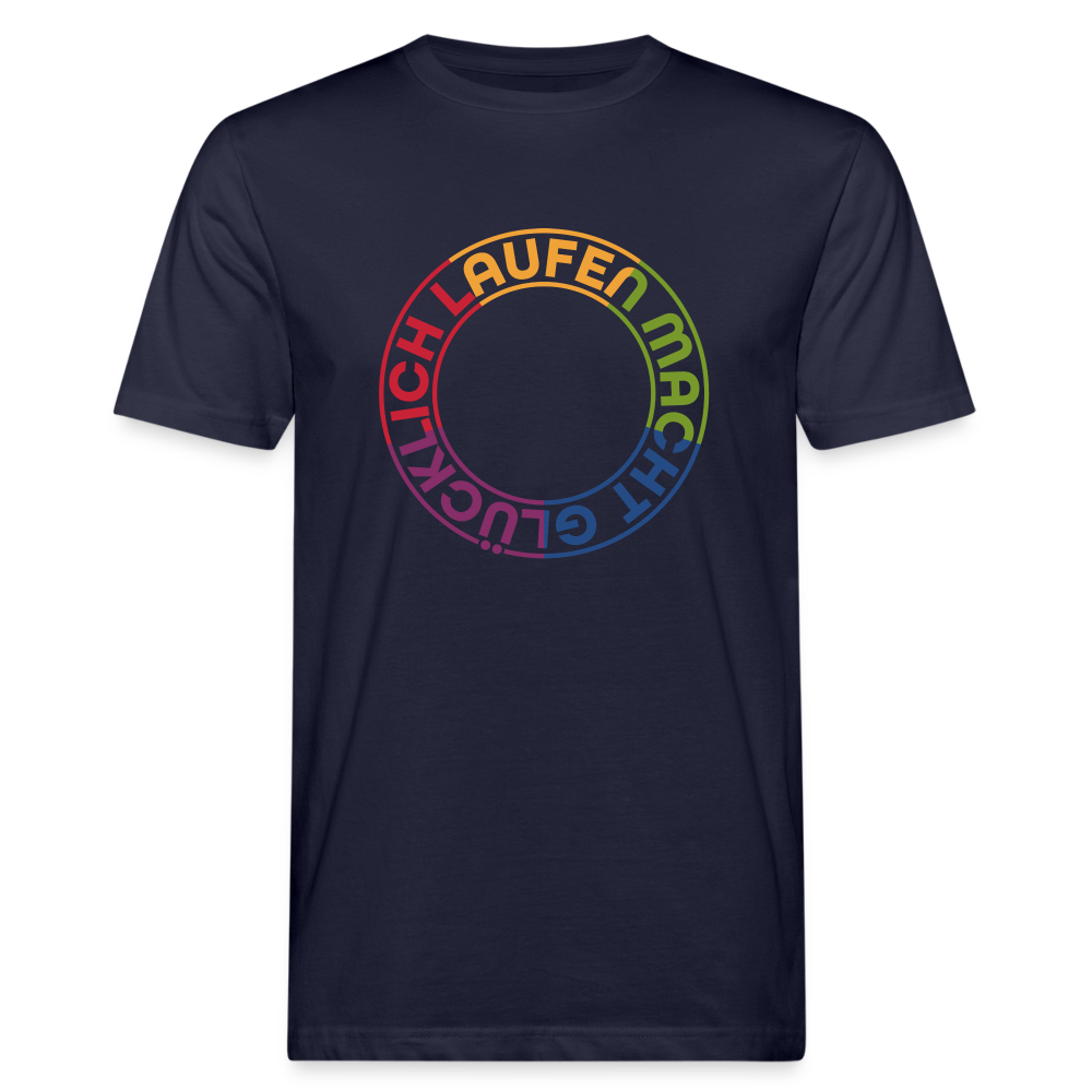 Laufen macht glücklich Run Männer Bio-T-Shirt - Navy
