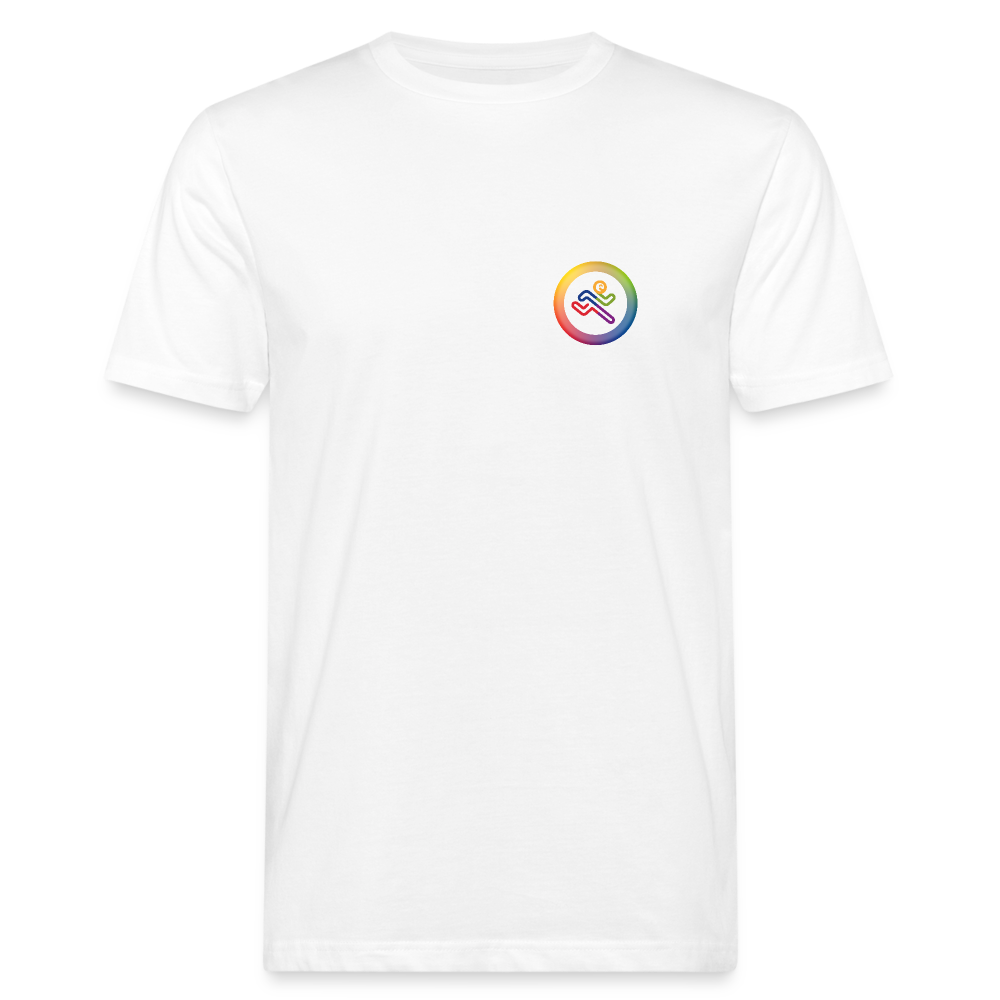 Laufen macht glücklich Symbol Männer Bio-T-Shirt - weiß