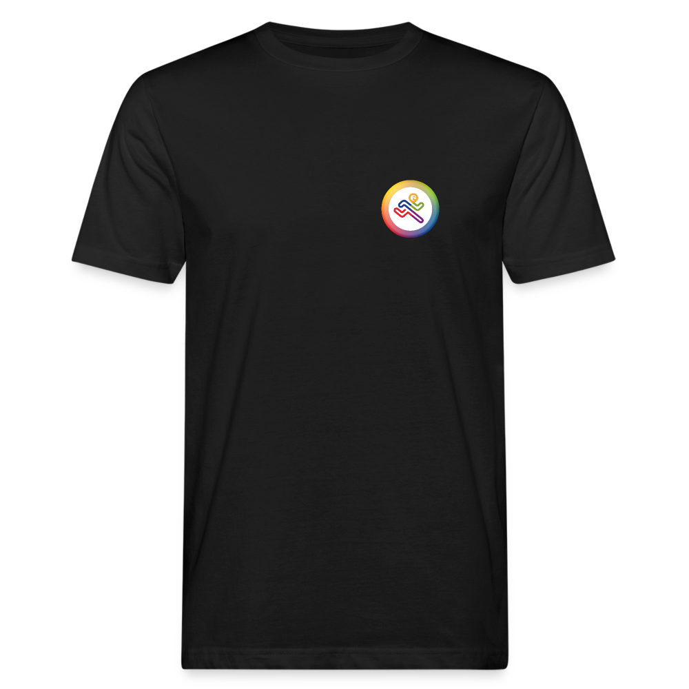 Laufen macht glücklich Symbol Männer Bio-T-Shirt - Schwarz