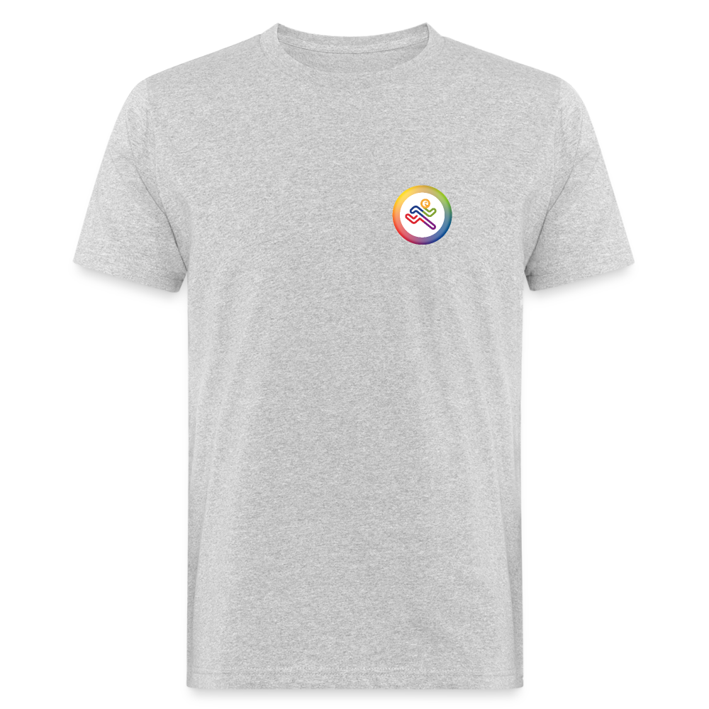 Laufen macht glücklich Symbol Männer Bio-T-Shirt - Grau meliert