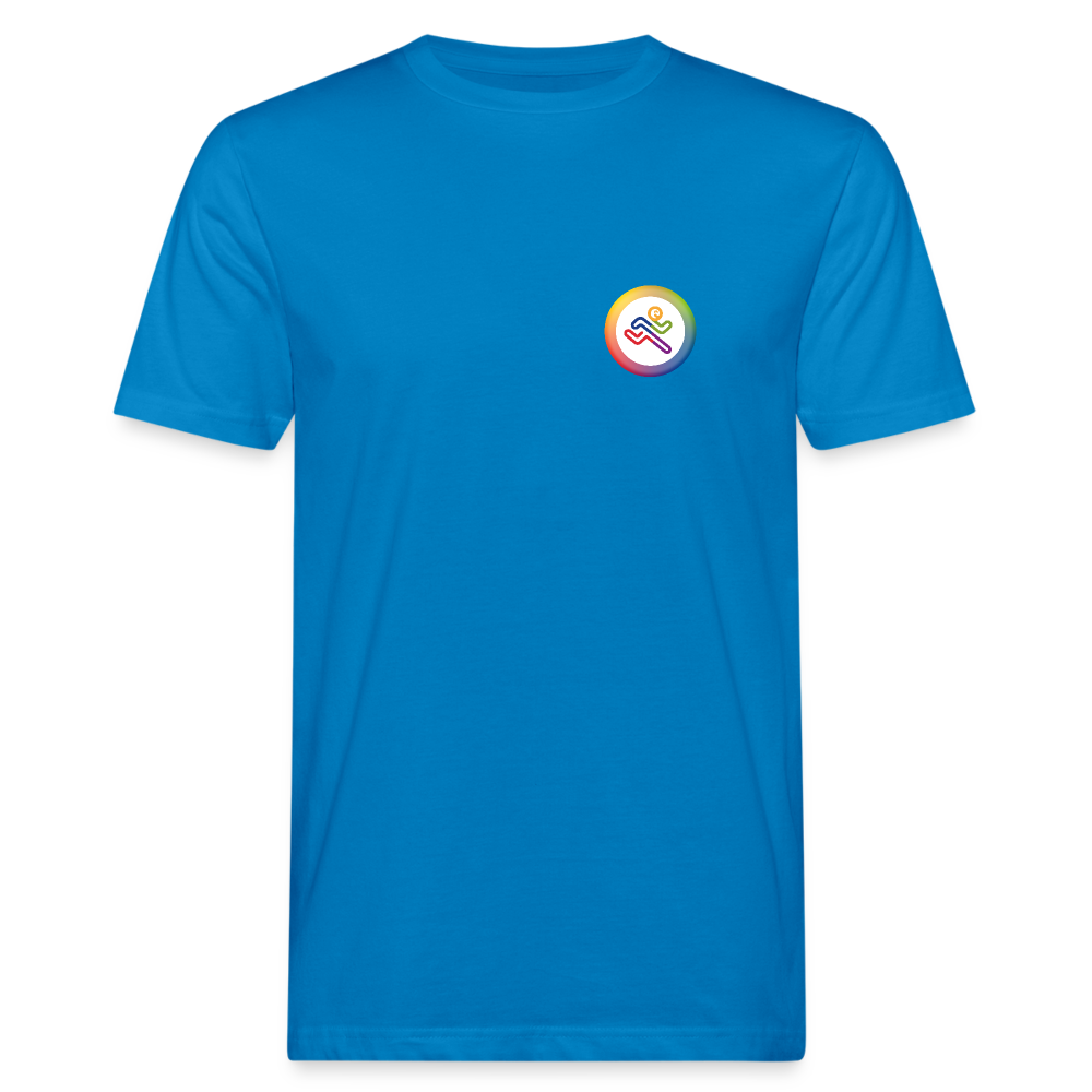 Laufen macht glücklich Symbol Männer Bio-T-Shirt - Pfauenblau