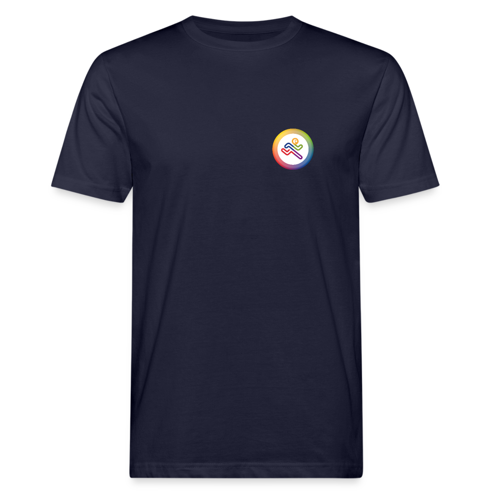 Laufen macht glücklich Symbol Männer Bio-T-Shirt - Navy