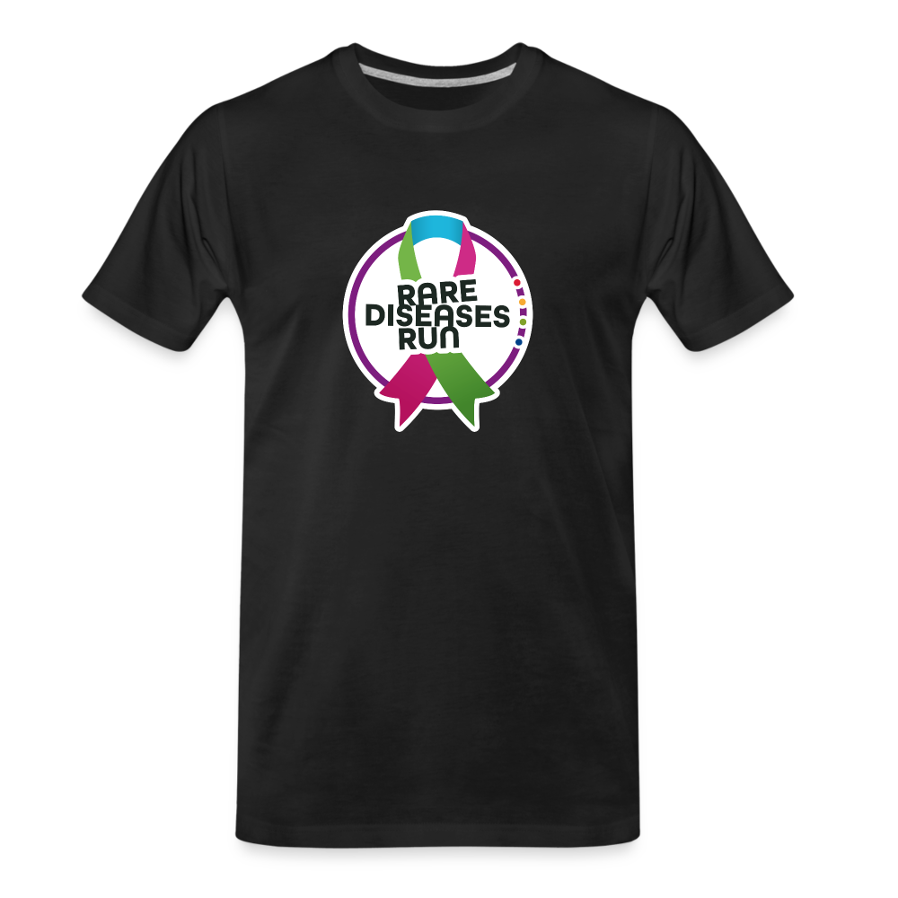 Rare Diseases Run | Männer Premium Bio T-Shirt - Schwarz