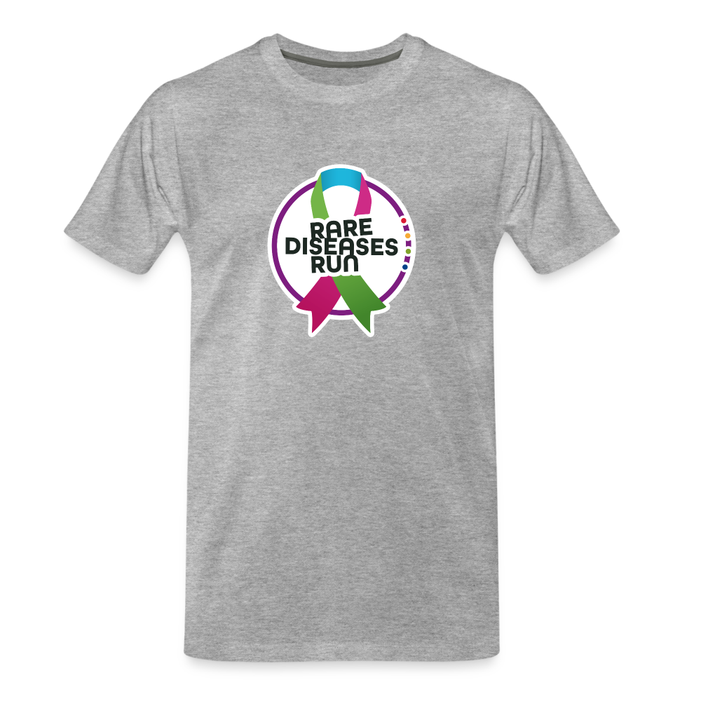 Rare Diseases Run | Männer Premium Bio T-Shirt - Grau meliert