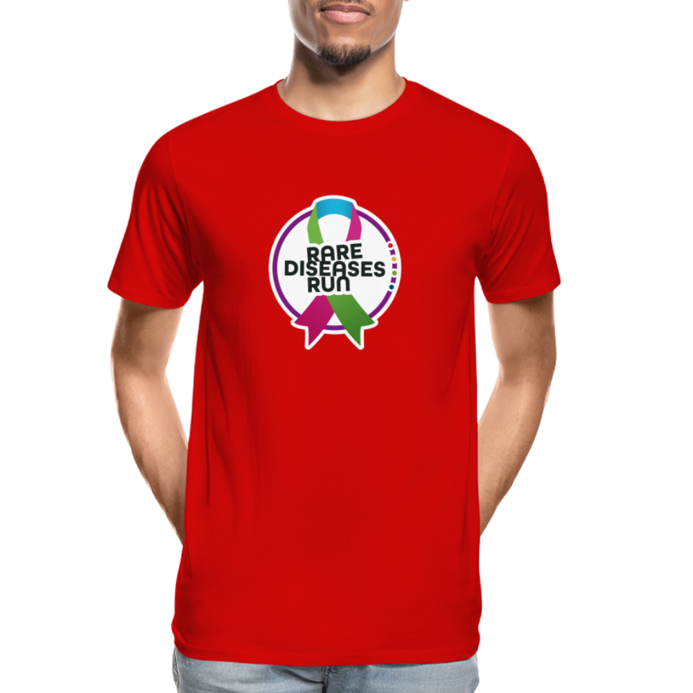 Rare Diseases Run | Männer Premium Bio T-Shirt - Rot