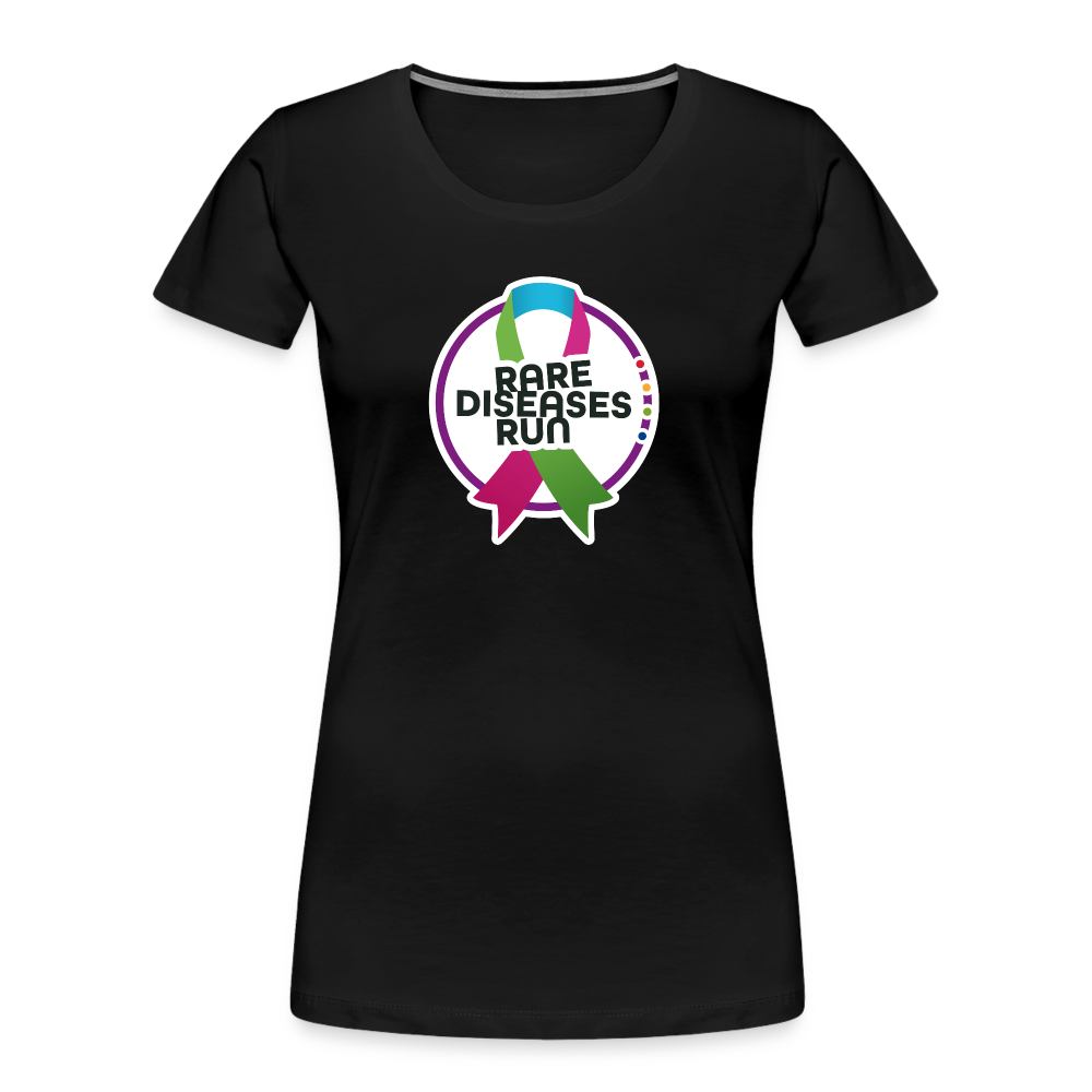 Rare Diseases Run | Frauen Premium Bio T-Shirt - Schwarz