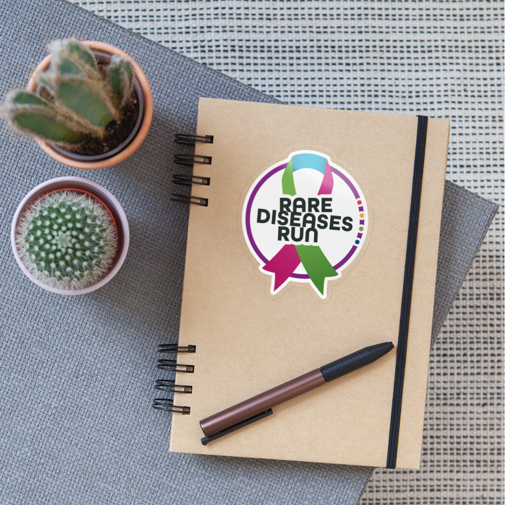 Rare Diseases Run Logo Sticker - Transparent glänzend