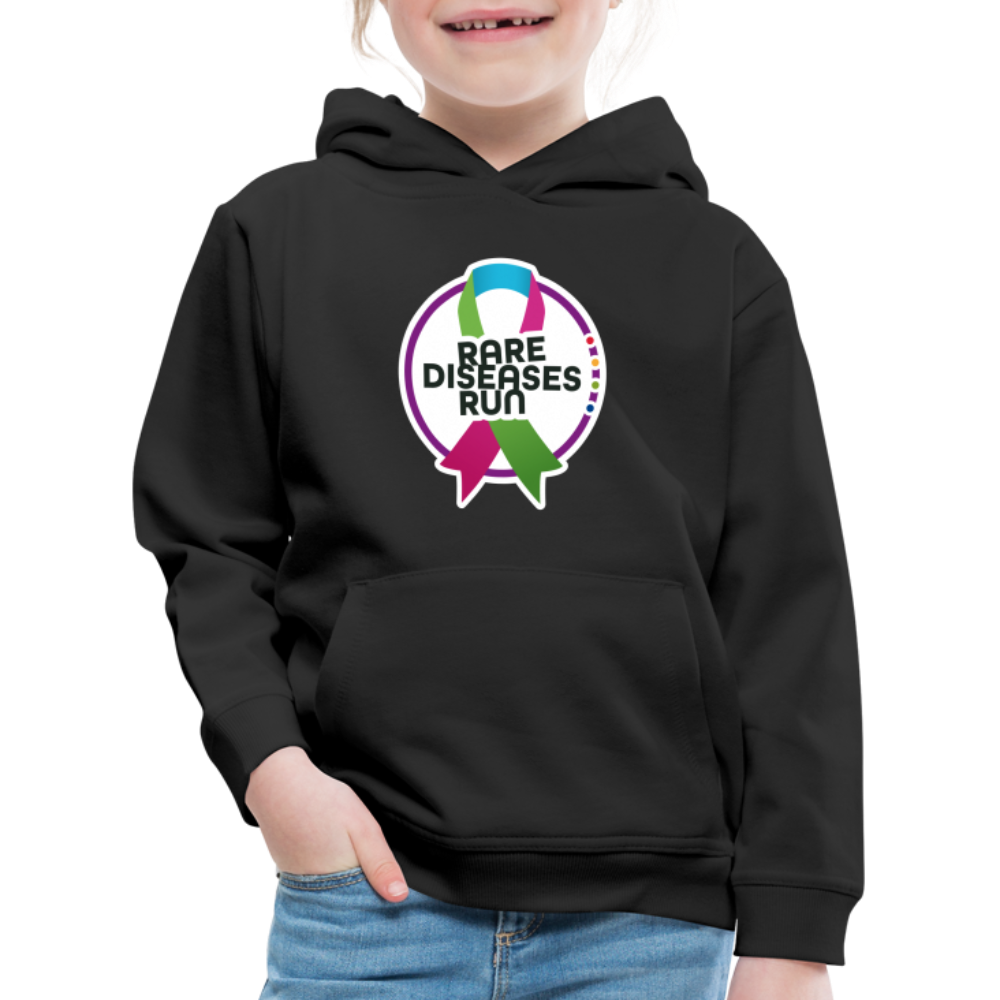 Rare Diseases Run | Kinder Premium Hoodie - Schwarz
