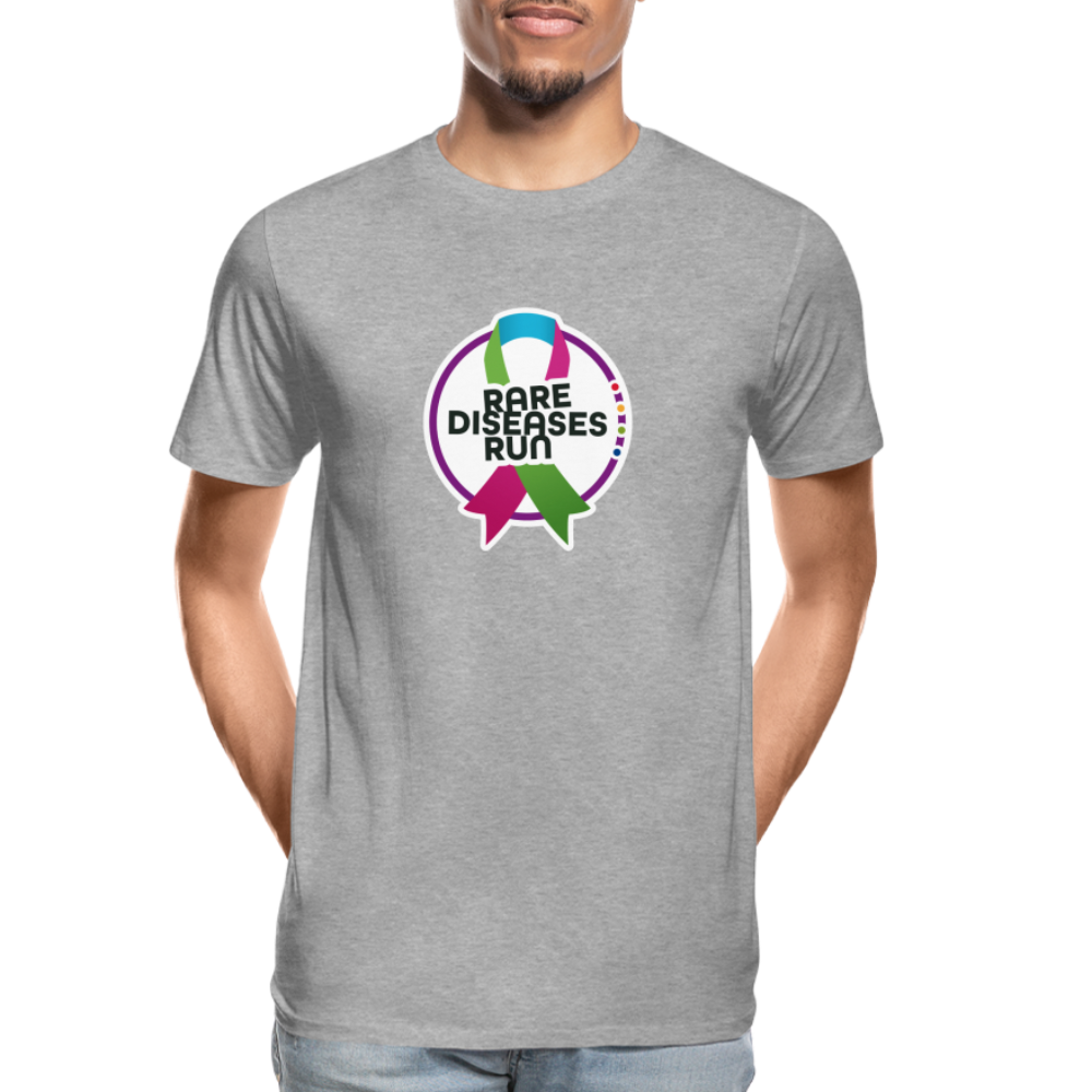 Rare Diseases Run | Männer Premium Bio T-Shirt - Grau meliert