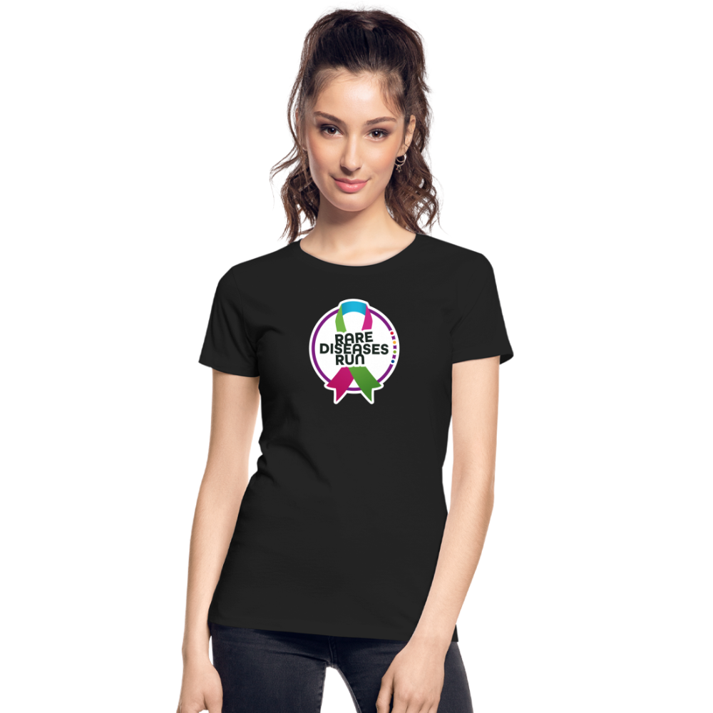 Rare Diseases Run | Frauen Premium Bio T-Shirt - Schwarz