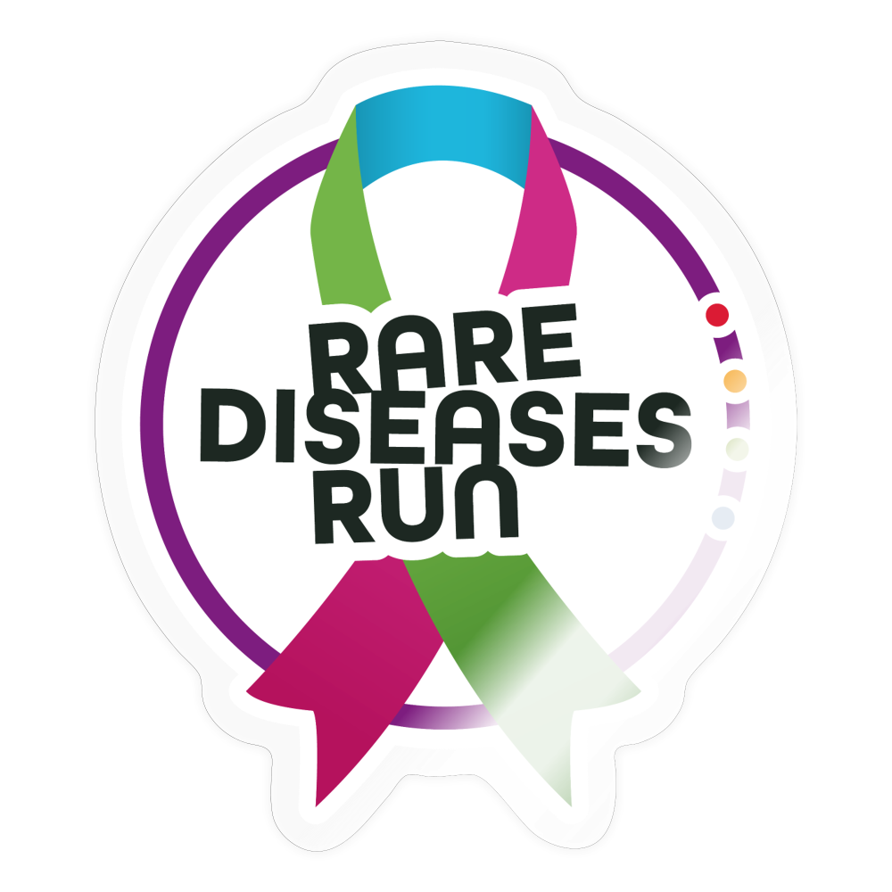 Rare Diseases Run Logo Sticker - Transparent glänzend
